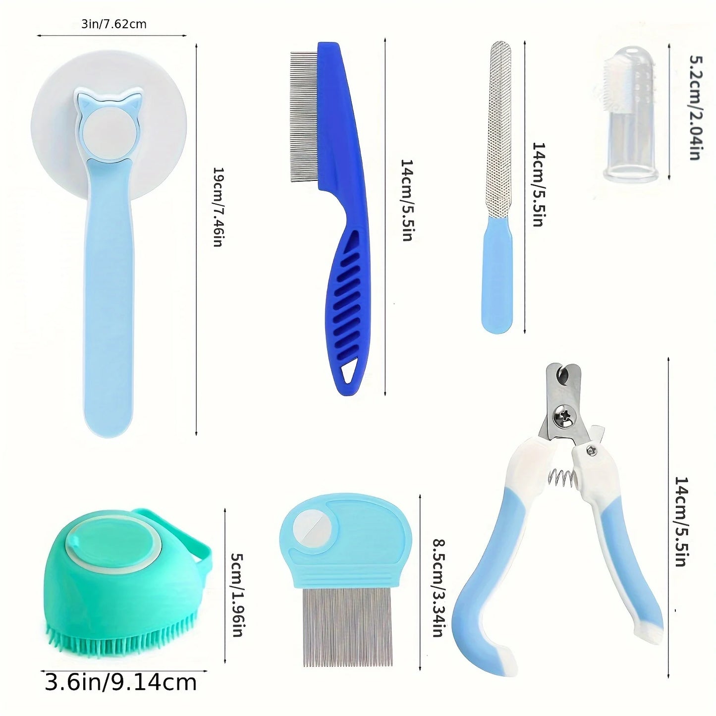 Pet Bath & Grooming Care Kit