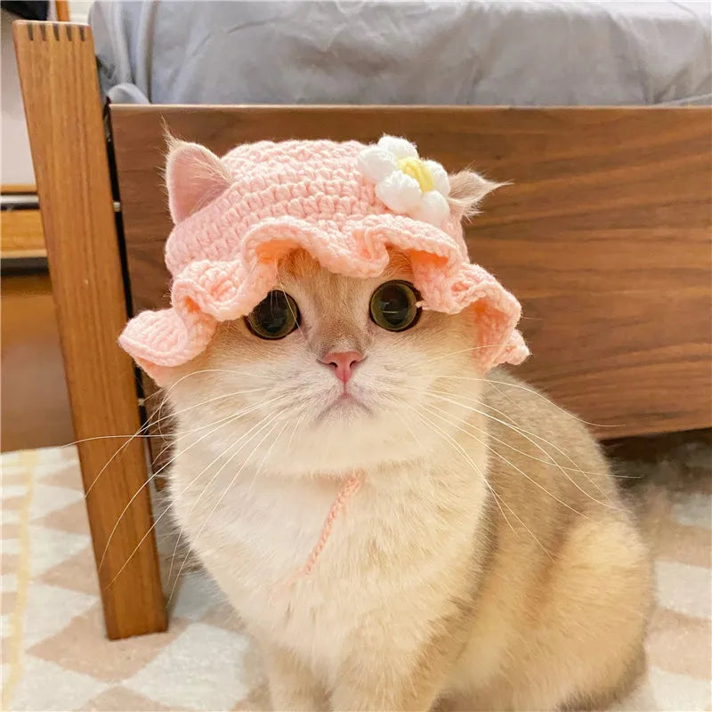 Cute Knitted Pet Hat for Cats & Puppies