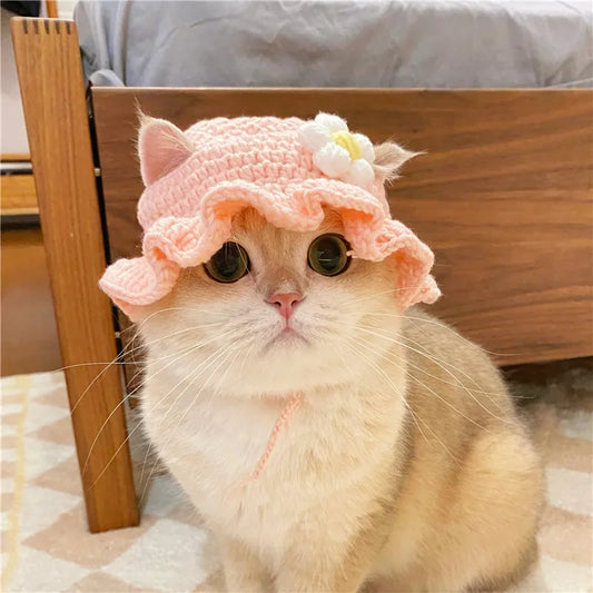 Cute Knitted Pet Hat for Cats & Puppies