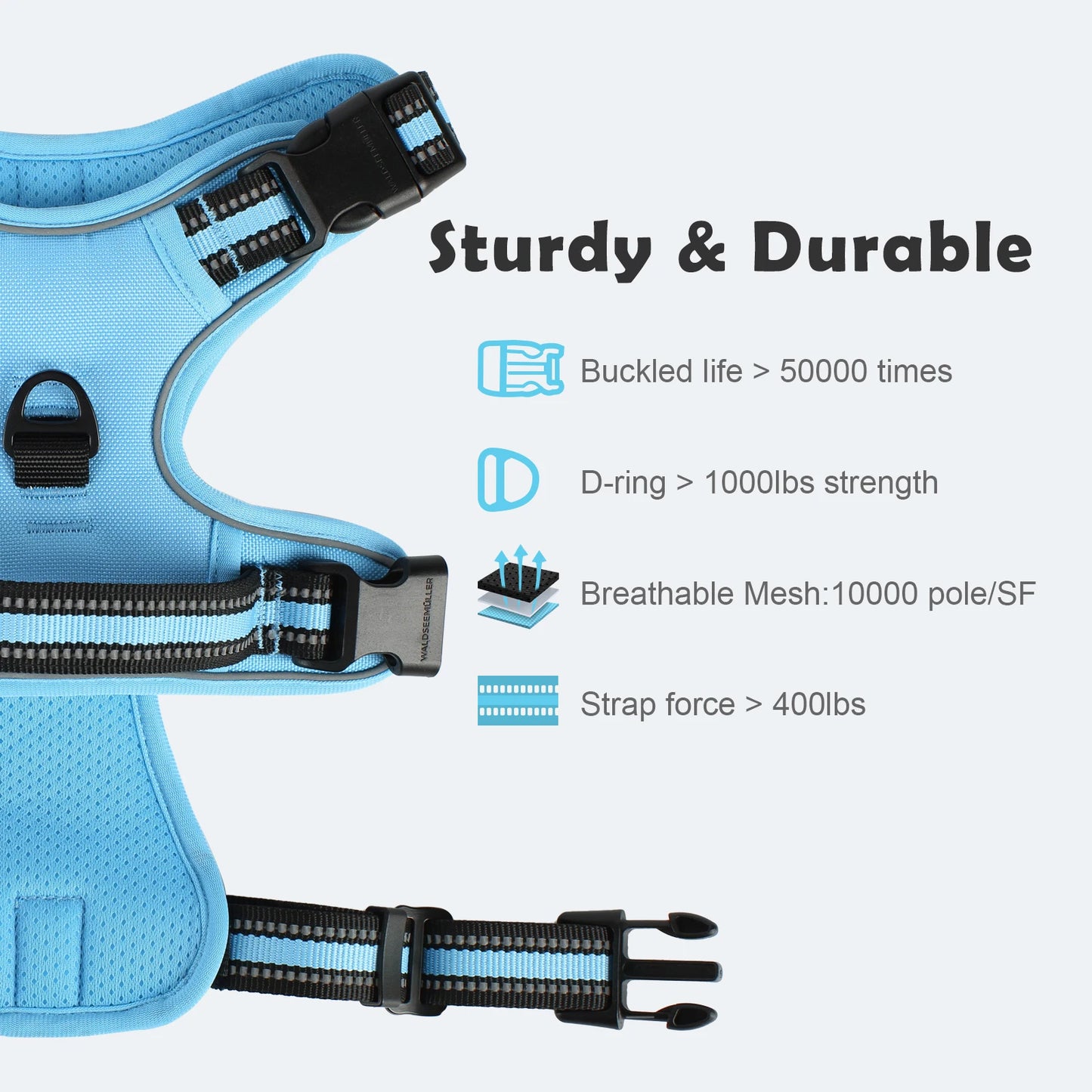 Soft Padded No-Pull Dog Vest Harness