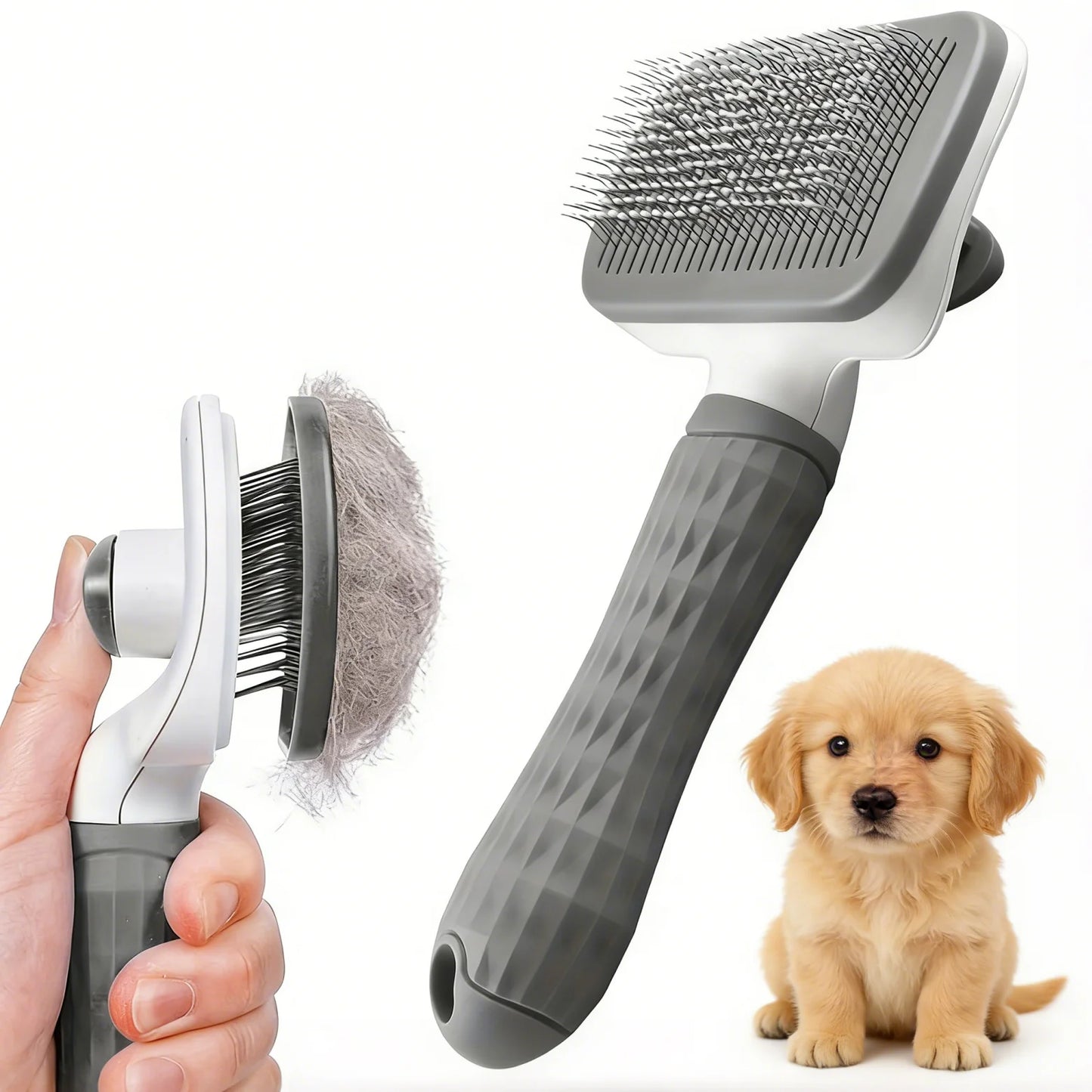 Gentle Pet Grooming & Fur Removal Brush