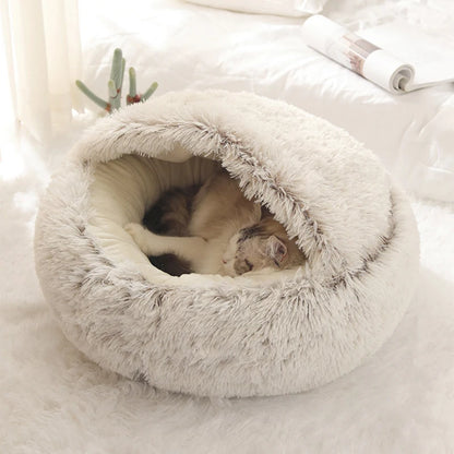 Warm Hooded Pet Sleeping Nest