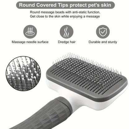 Gentle Pet Grooming & Fur Removal Brush
