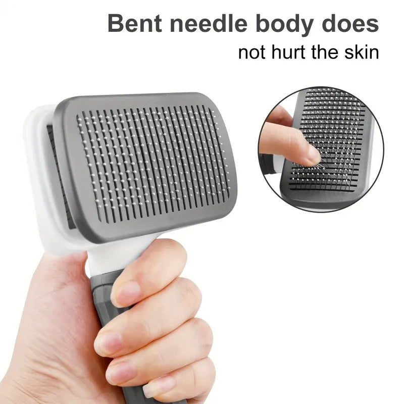 Gentle Pet Grooming & Fur Removal Brush