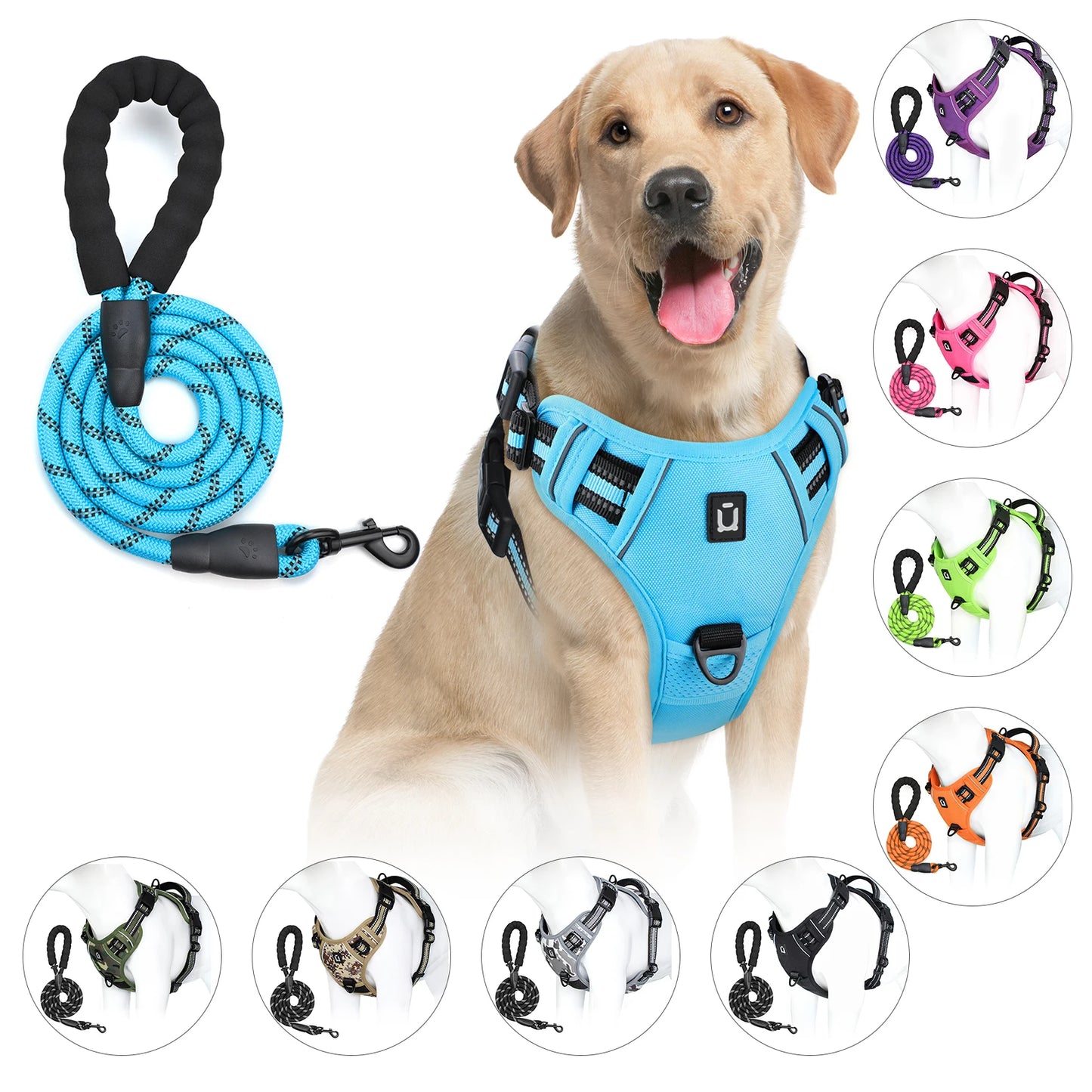 Soft Padded No-Pull Dog Vest Harness