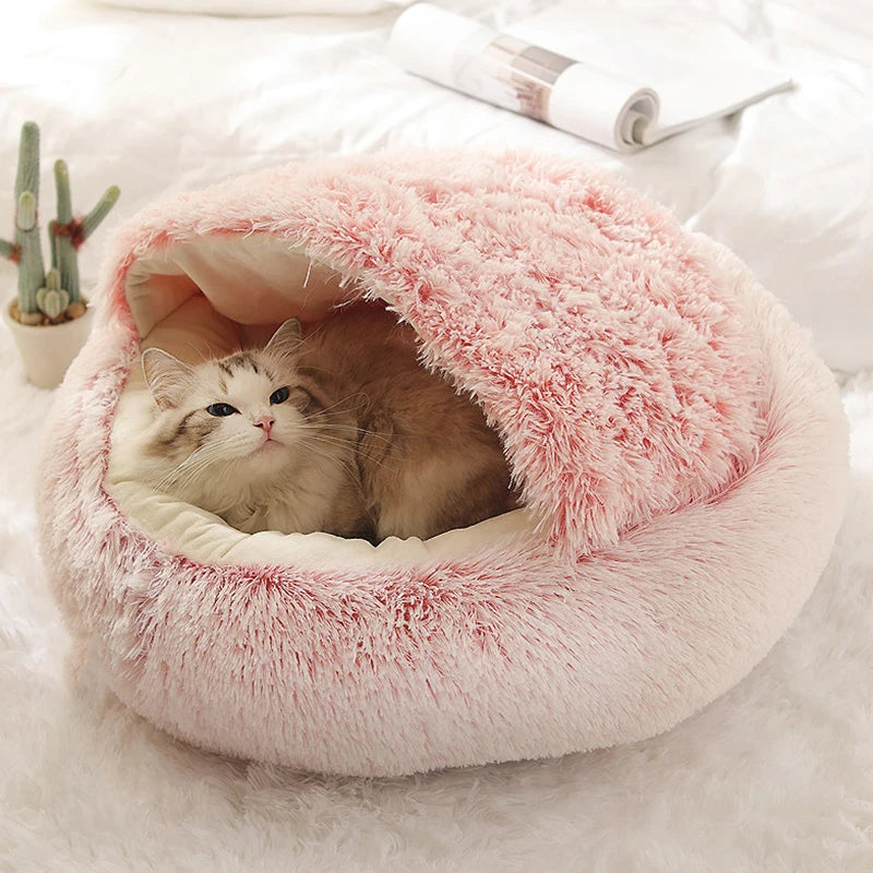 Warm Hooded Pet Sleeping Nest