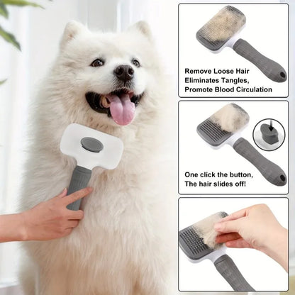 Gentle Pet Grooming & Fur Removal Brush