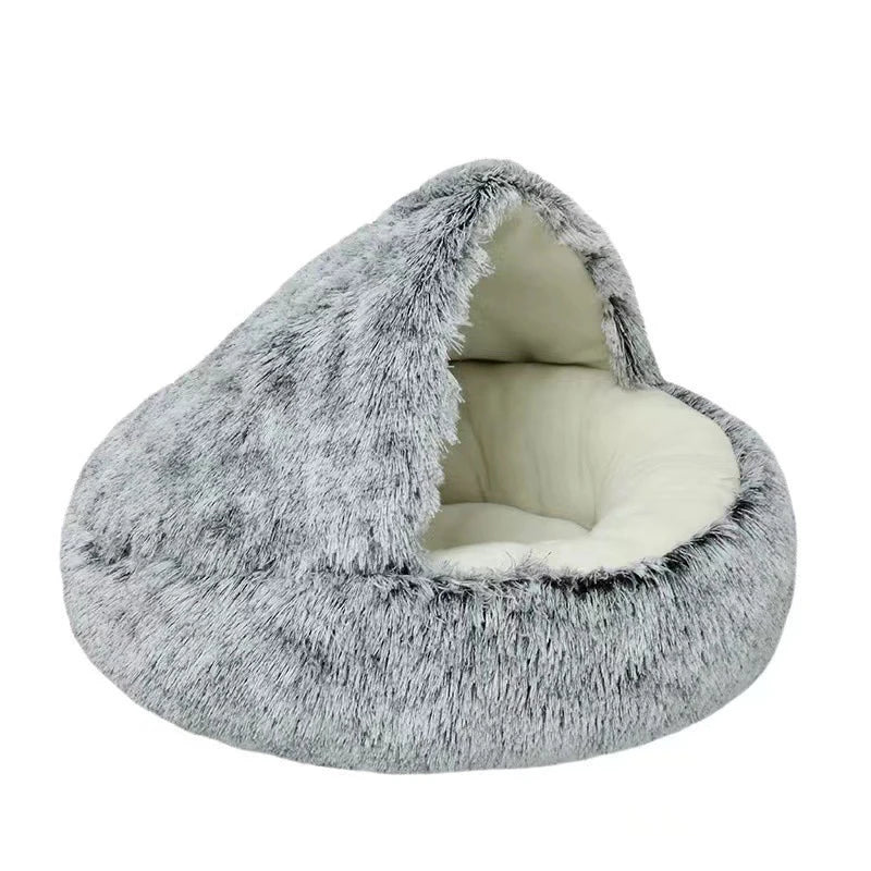 Warm Hooded Pet Sleeping Nest
